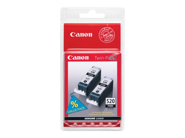 CANON - PGI-520BK Twin Pack - 2-pack - black - original - ink tank