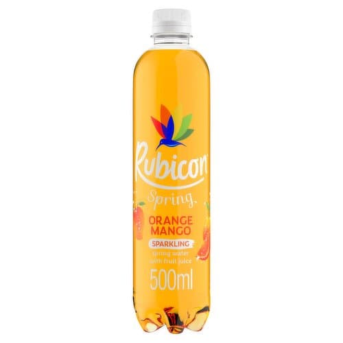 Rubicon Orange Mango Sparkling Spring Water Bottle 500ml