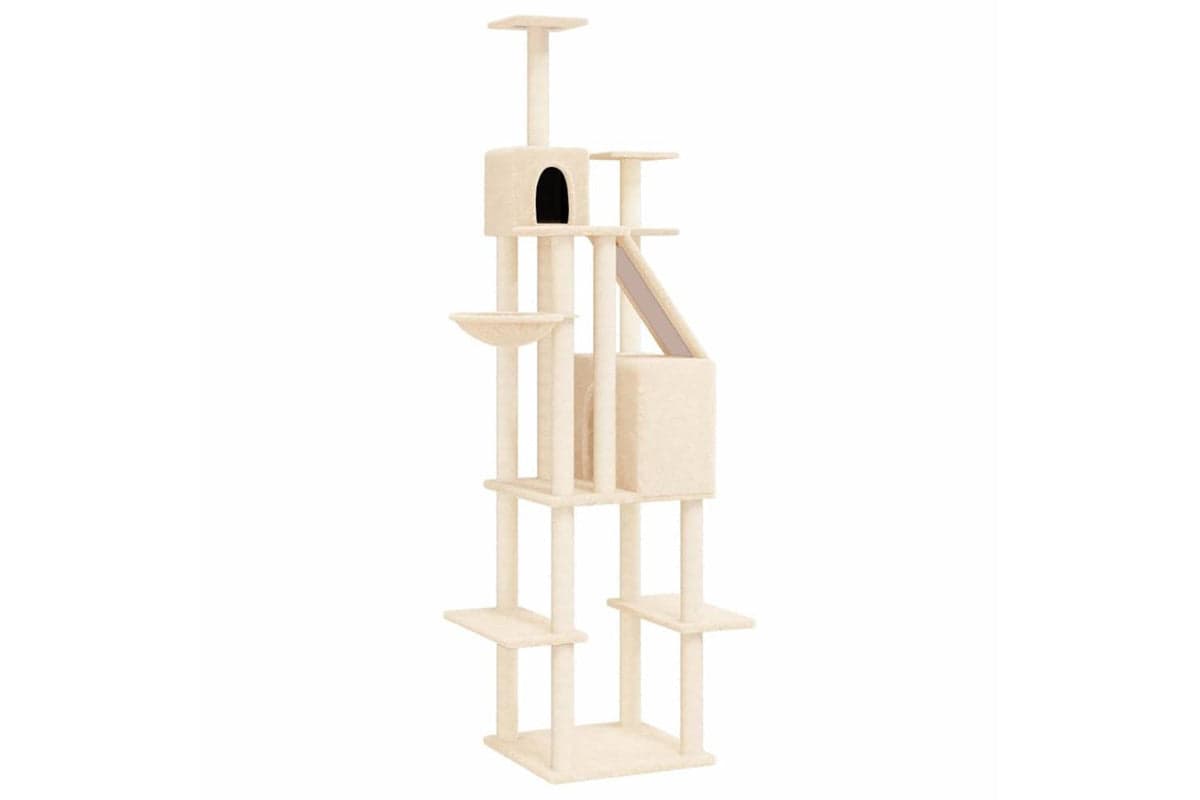 Vidaxl Cat Tree With Sisal Scratching Posts Cream 201 Cm