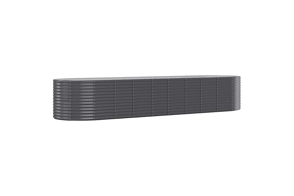 Vidaxl Garden Raised Bed Powder-coated Steel 396x100x68 Cm Anthracite