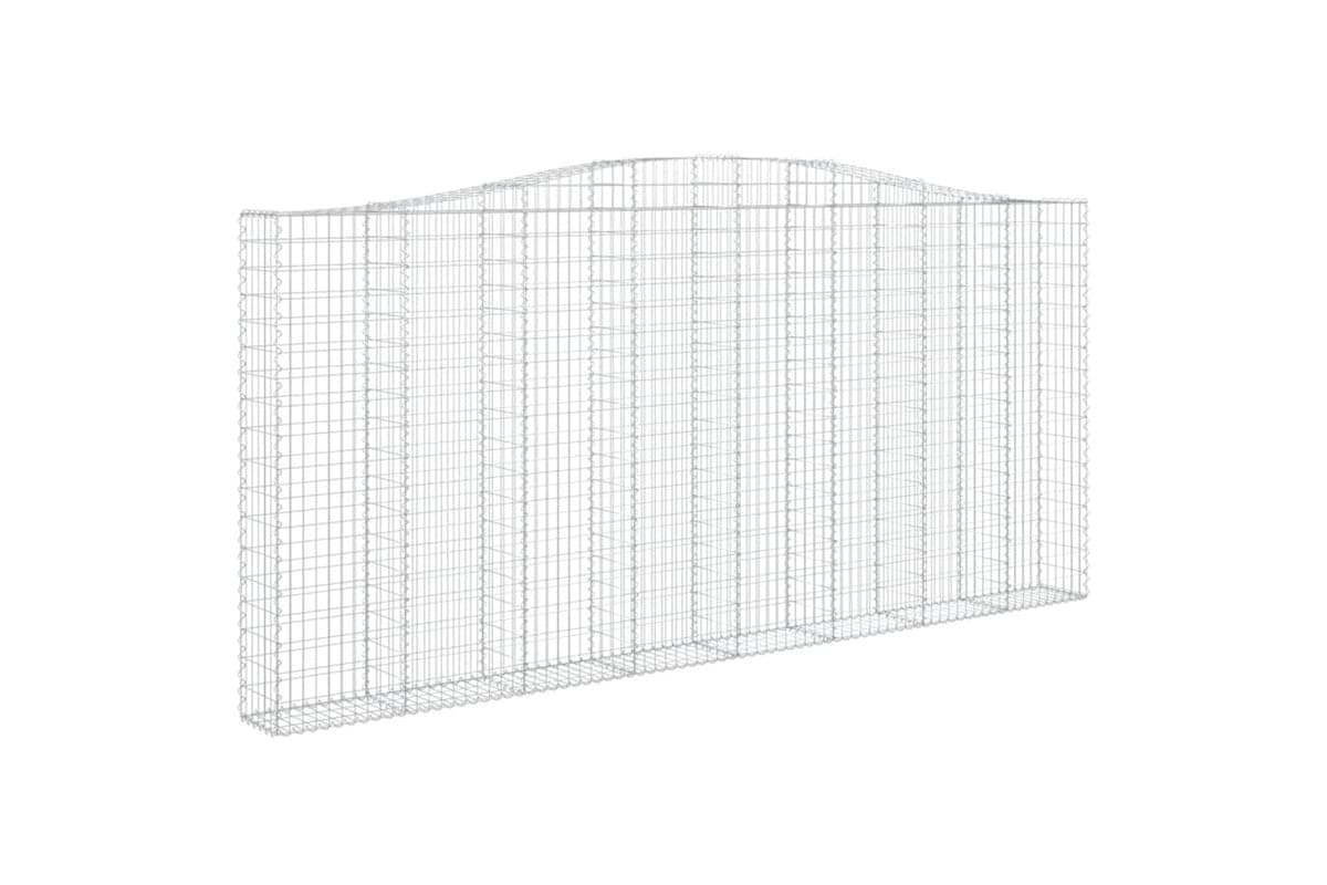 vidaXL 153409 Arched Gabion Basket 400x30x180/200cm Galvanised Iron