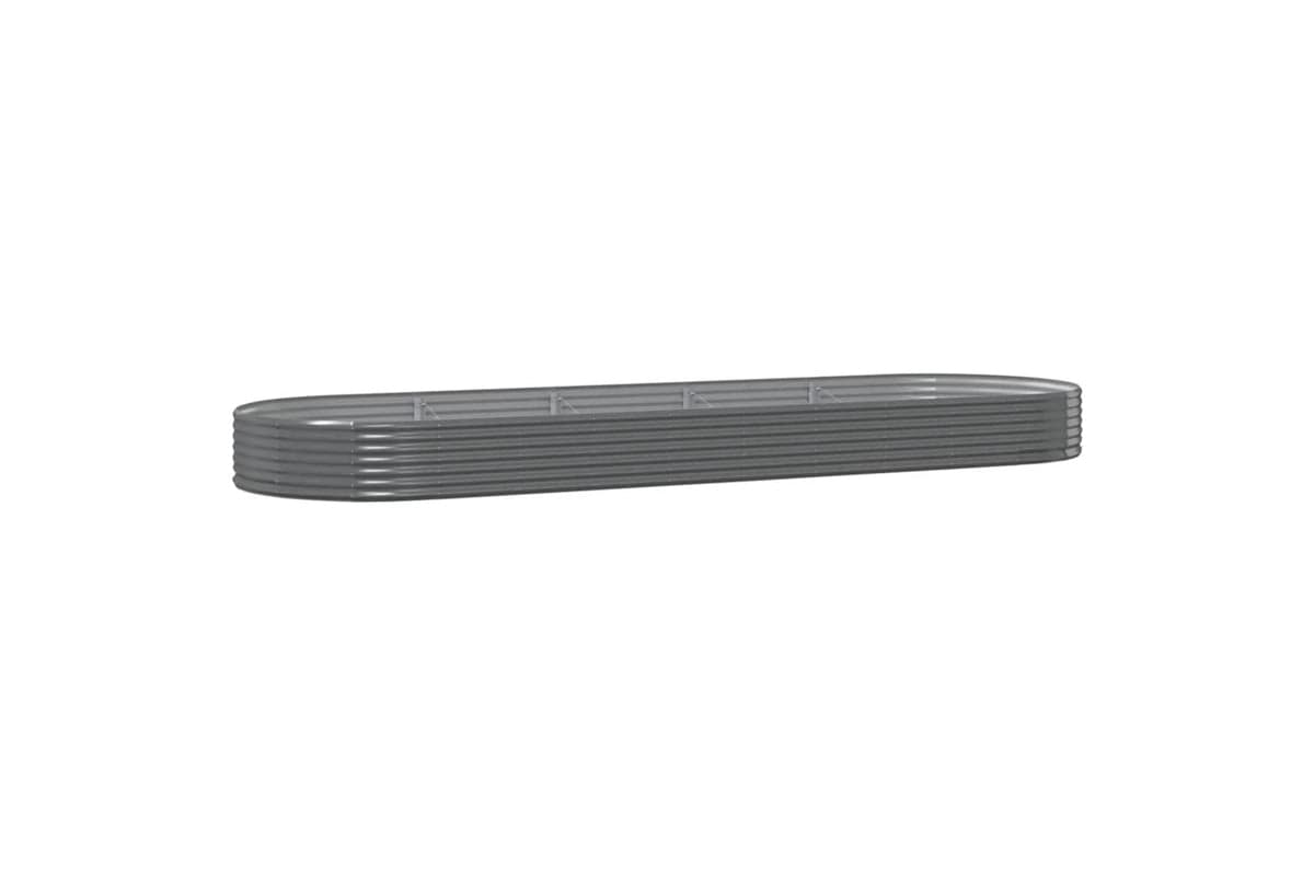 vidaXL 319039 Garden Raised Bed Powder-coated Steel 450x140x36cm Grey