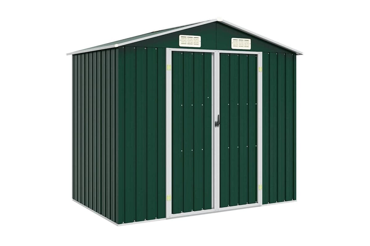 vidaXL 46297 Garden Shed Green 205x129x183cm Galvanised Steel