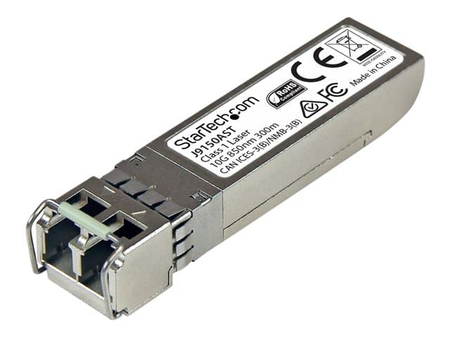 STARTECH.COM - Startech HP J9150A Compatible SFP+ Module - Lifetime Warranty (J9150AST) - SFP+ transceiver module (equivalent to: HP J9150A) - 10GbE - 10GBase-SR - LC multi-mode - up to 300 m - 850 nm - for HPE 6120, 6600, ProLiant DL360p Gen8, HPE Aruba 2930F 24, 2930F