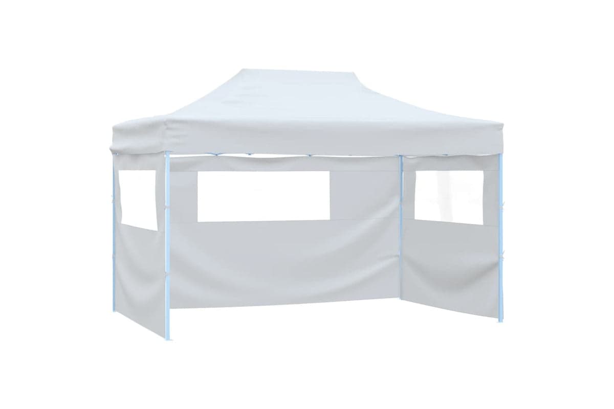 Vidaxl Foldable Patry Tent With 3 Sidewalls 3x4.5 M White