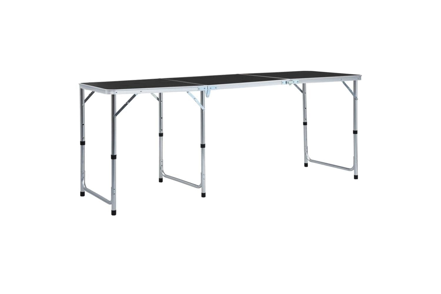 vidaXL 48175 Foldable Camping Table Grey Aluminium 180x60cm