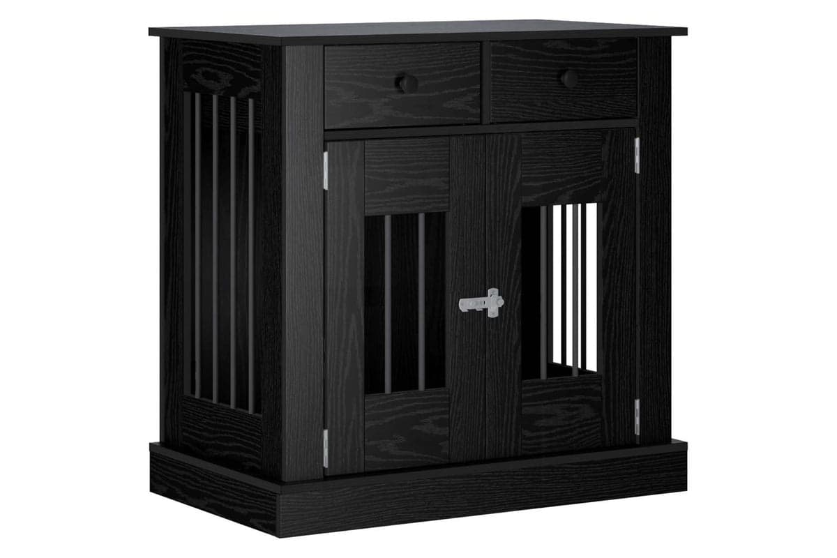 Vidaxl Dog Crate Furniture Black Oak 80 X 475 X 80 Cm Engineered Wood