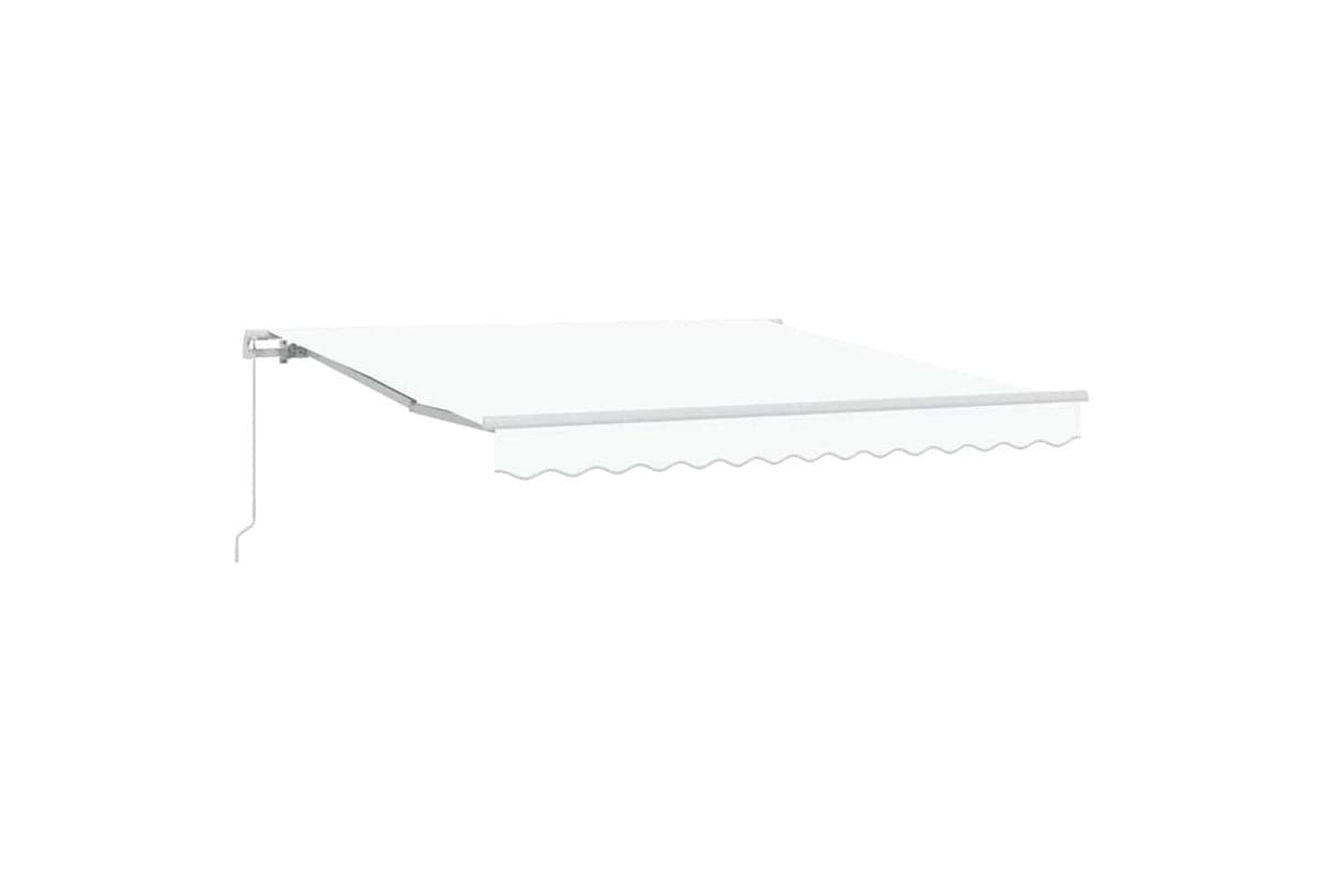Vidaxl Retractable Awning Manual White 350 X 250 Cm Fabric