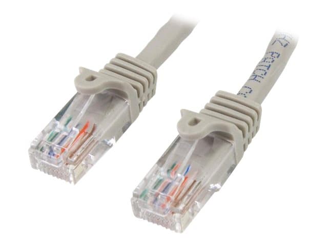 STARTECH.COM - Startech 15m Gray Cat5e / Cat 5 Snagless Patch Cable - Patch cable - RJ-45 (M) to RJ-45 (M) - 15 m - UTP - CAT 5e - molded, snagless - grey