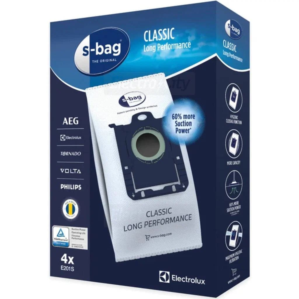 Electrolux Genuine S-Bag Vacuum Cleaner Bags | Pack of 4