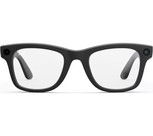 RAY-BAN META Wayfarer Glasses - Matte Black, Clear to G15 Green Transitions