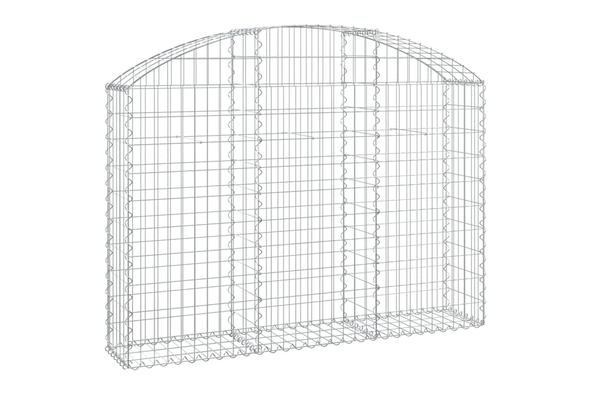 vidaXL 153445 Arched Gabion Basket 150x30x100/120cm Galvanised Iron