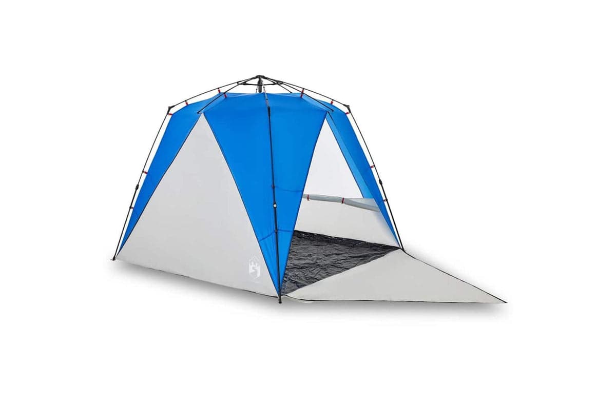 Vidaxl Beach Tent 4-person Azure Blue Quick Release Waterproof