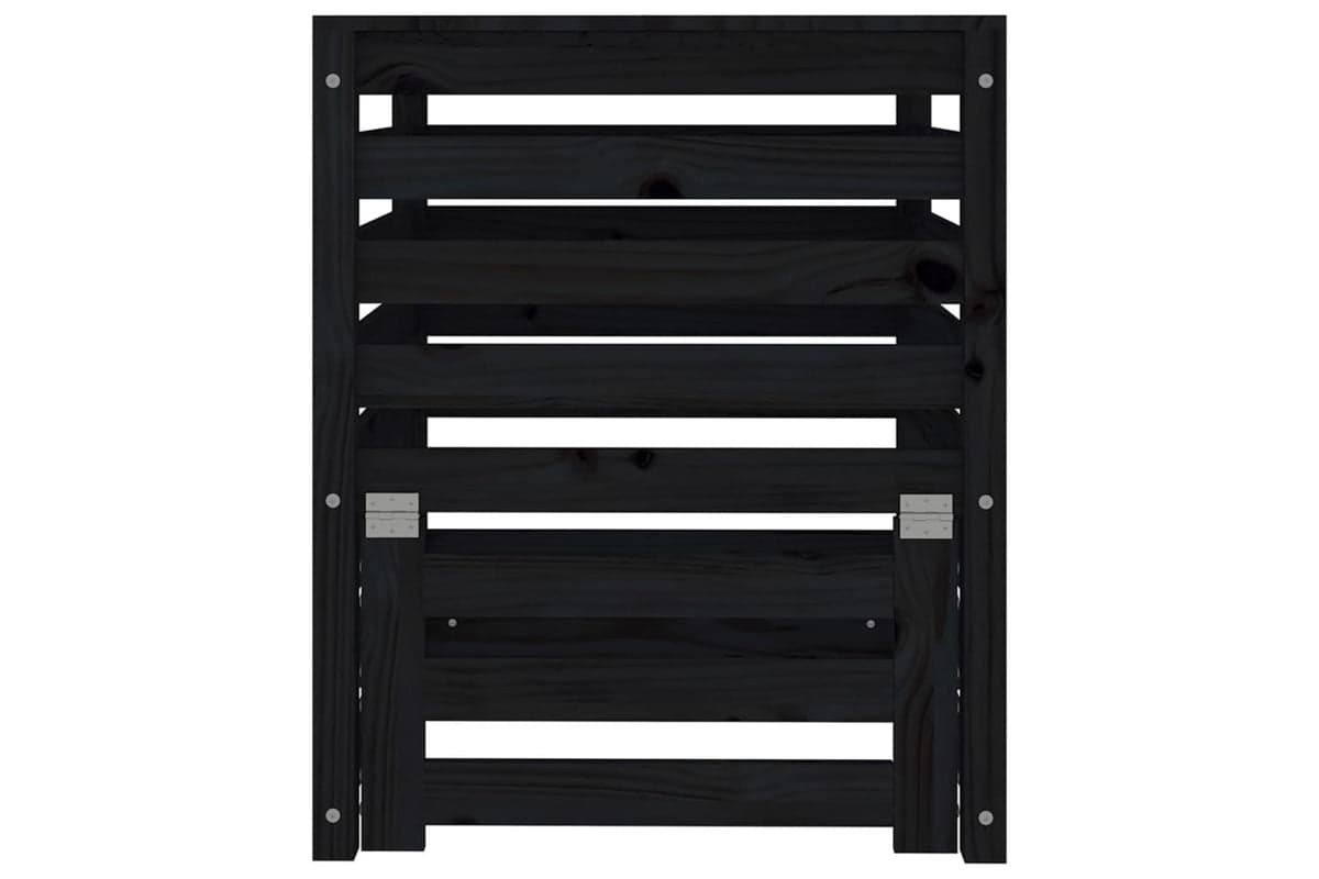 vidaXL 823812 Composter Black 63.5x63.5x77.5cm Solid Wood Pine