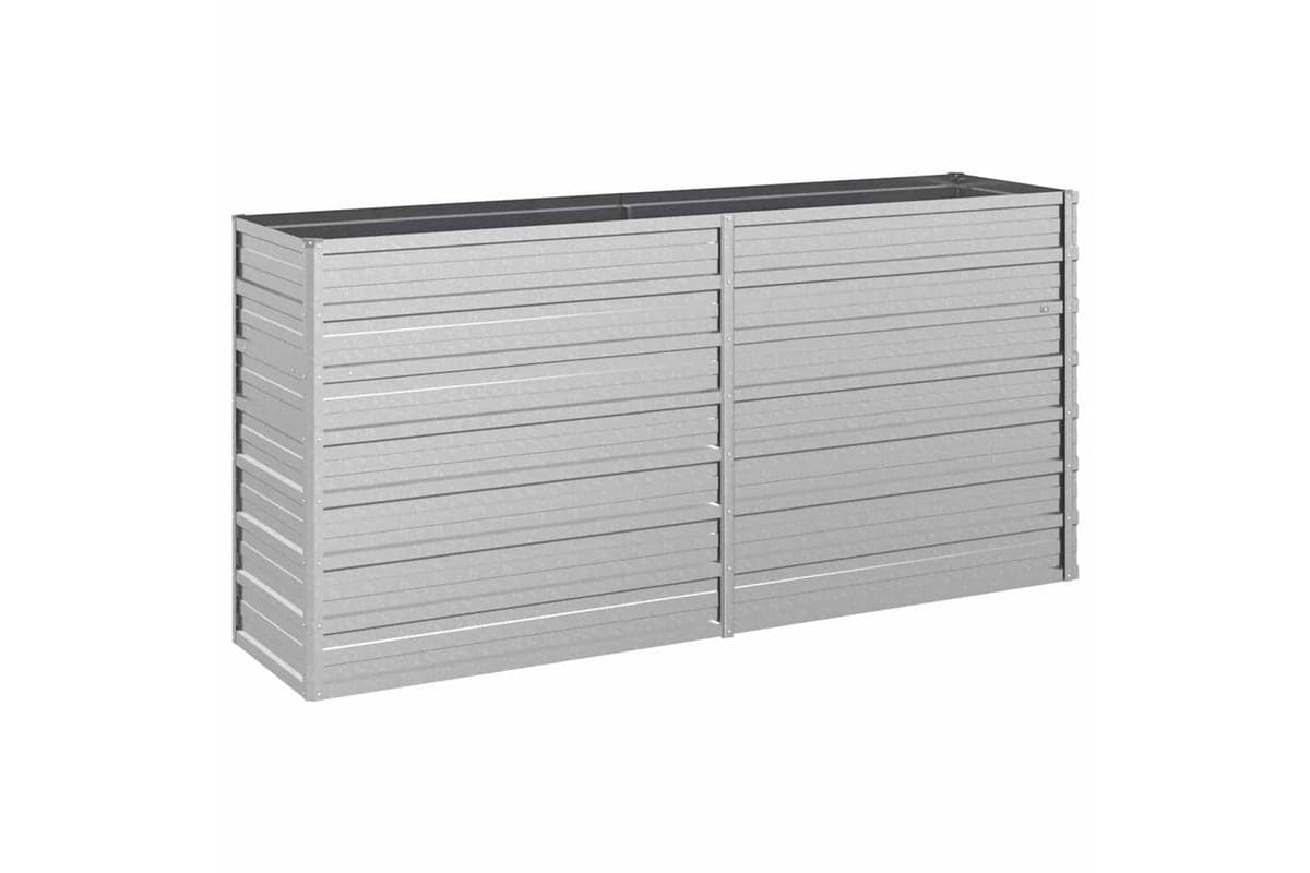 Vidaxl Garden Raised Bed 160x40x77 Cm Galvanized Steel Silver