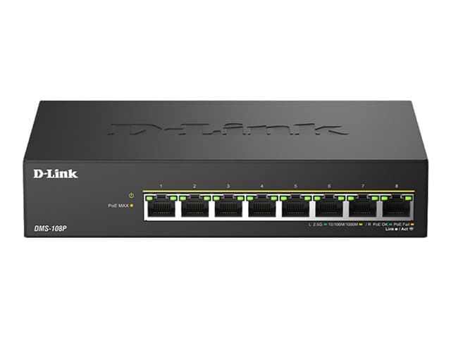D-LINK - DMS-108P - switch - 8 ports - unmanaged