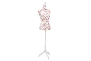 Vidaxl 30030 Ladies Bust Display Mannequin Cotton White With Rose