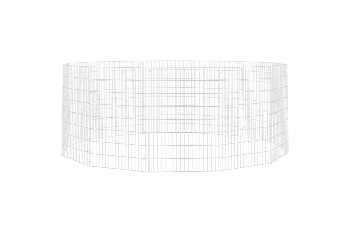 Vidaxl Free Range Animal Enclosure 12-panel 54x80 Cm Galvanised Iron