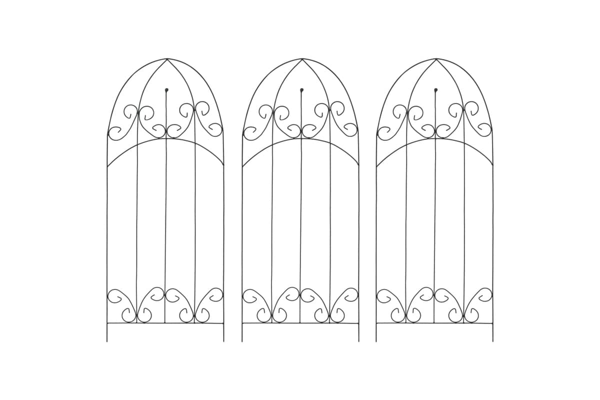 vidaXL 47098 Plant Climbing Racks 3 Pcs Black 40x100cm Iron