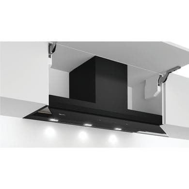 Refurbished Neff N70 90cm Canopy Cooker Hood with Fold-out Glass Deflector - Black