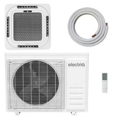 electriQ iQool 36000 BTU Smart A++ Single Split Ceiling Cassette Air Conditioner with Heat Pump - 5m Pipe Kit Included