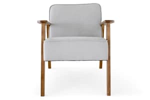 Samuel Accent Chair | Grey/Walnut Effect