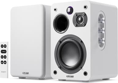 Majority D70X Powered Bluetooth Bookshelf Speakers – 70W | HDMI ARC | Optical | White | 1000003087