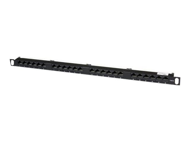 STARTECH.COM - Startech 24 Port 0.5U Cat5e Patch Panel - RJ45 Ethernet Rack Mount Cat 5e 110 Patch Panel - Rackmount Network Patch Panel (PANELHU24) - patch panel