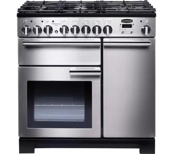 RANGEMASTER Professional Deluxe 90 Dual Fuel Range Cooker - Stainless Steel