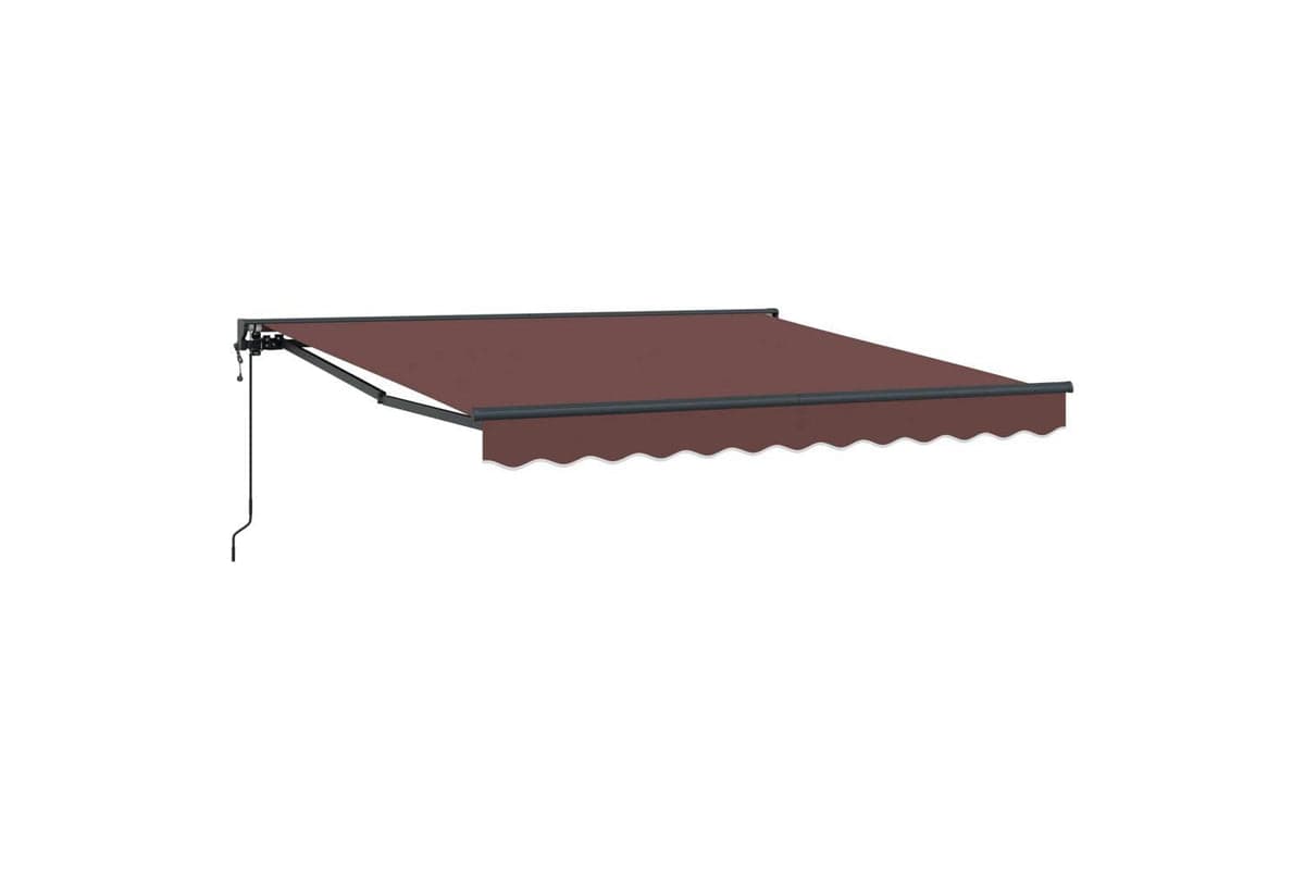 Vidaxl Retractable Awning Brown 350x250 Cm Fabric