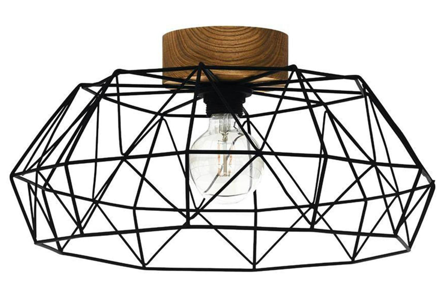 Eglo | Padstow Geometric Ceiling Light | Brown/Black
