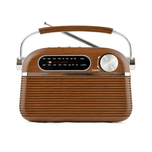 Lloytron FM/AM Rechargeable Portable Vintage Radio - Wood Effect | PP6403
