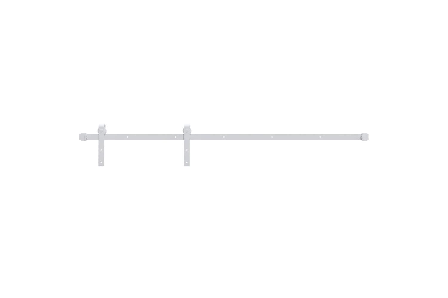 vidaXL Sliding Door Hardware Kit 200cm Steel White