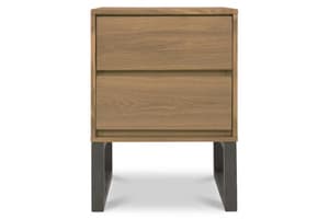Alexis Bedside Table | 2 Drawer | Ash/Charcoal
