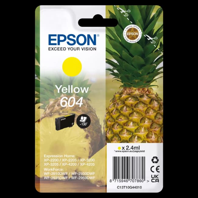Epson 604 Pineapple Individual Ink | Yellow | T10G44010