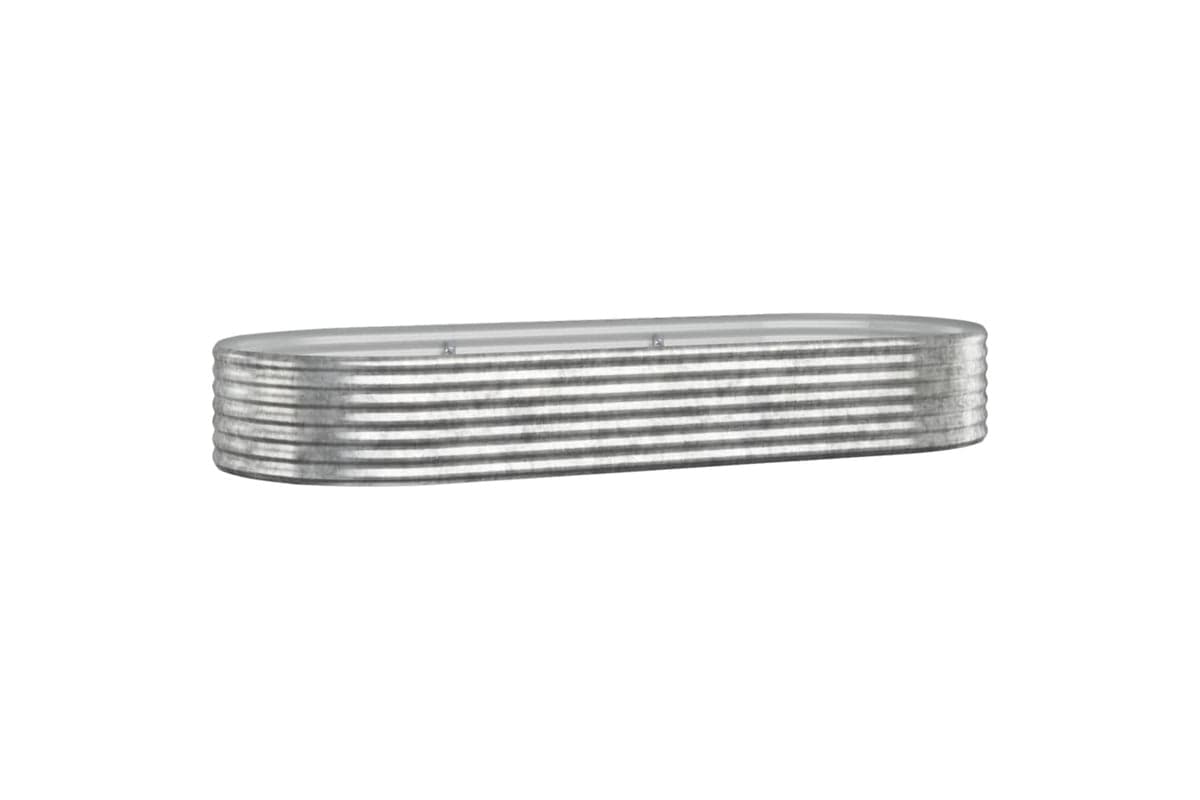 vidaXL 318997 Garden Raised Bed Powder-coated Steel 249x100x36cm Silver