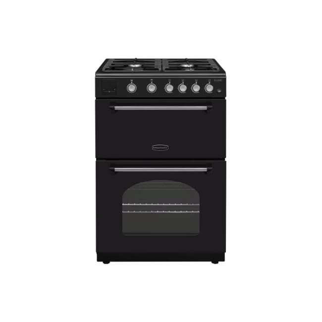 Rangemaster 60cm Classic Gas Cooker - Black & Chrome | CLA60NGFBL/C