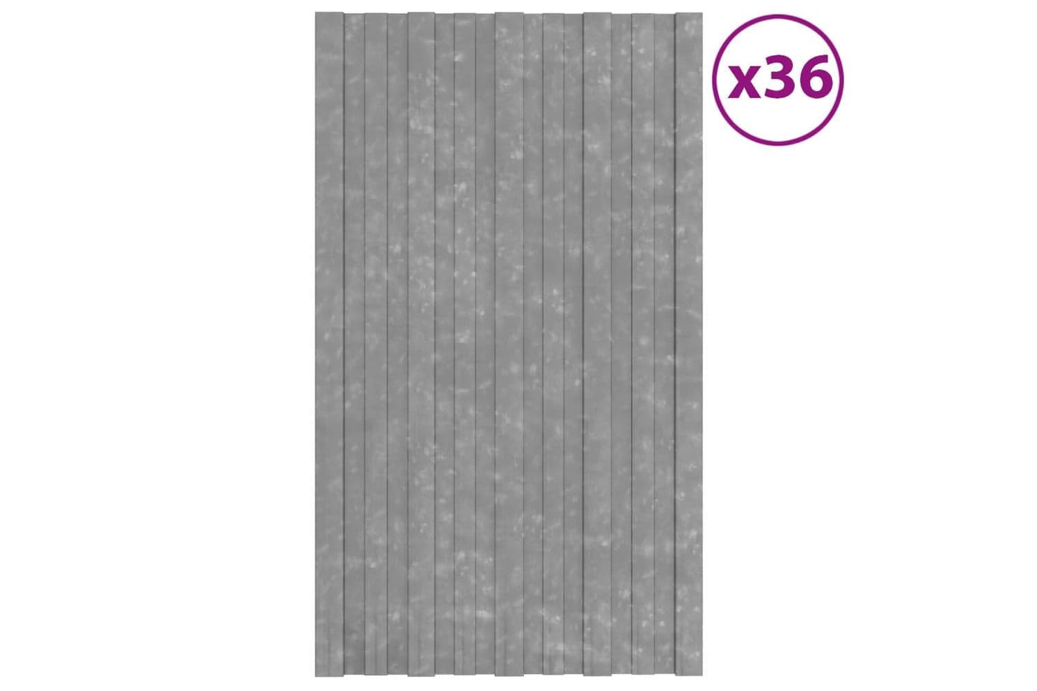vidaXL 317210 Roof Panels 36 Pcs Galvanised Steel Silver 80x45cm
