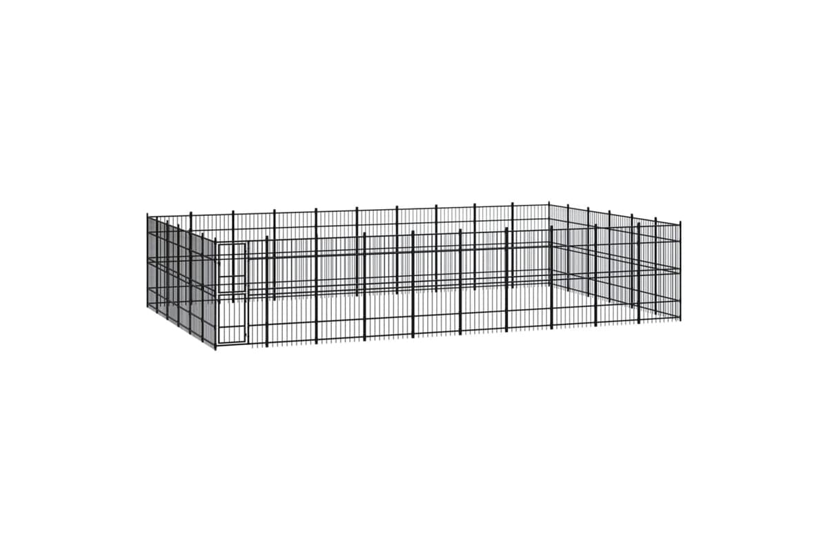 Vidaxl 3097999 Outdoor Dog Kennel Steel 55.3 M2