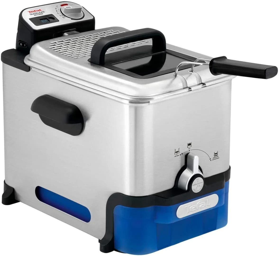 Tefal Oleoclean Pro 3.5 Litre Deep Fat Fryer with Built-in Oil Filter | Stainless Steel
