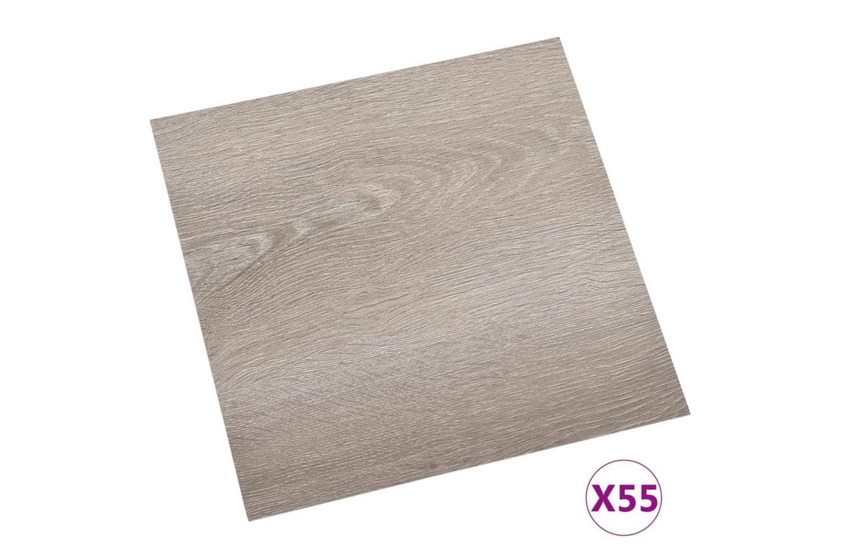 Vidaxl Self-adhesive Flooring Planks 55 Pcs Pvc 5.11 Sq M Taupe