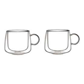Artesano Hot & Cold Beverages Coffee Glass, Set of Two