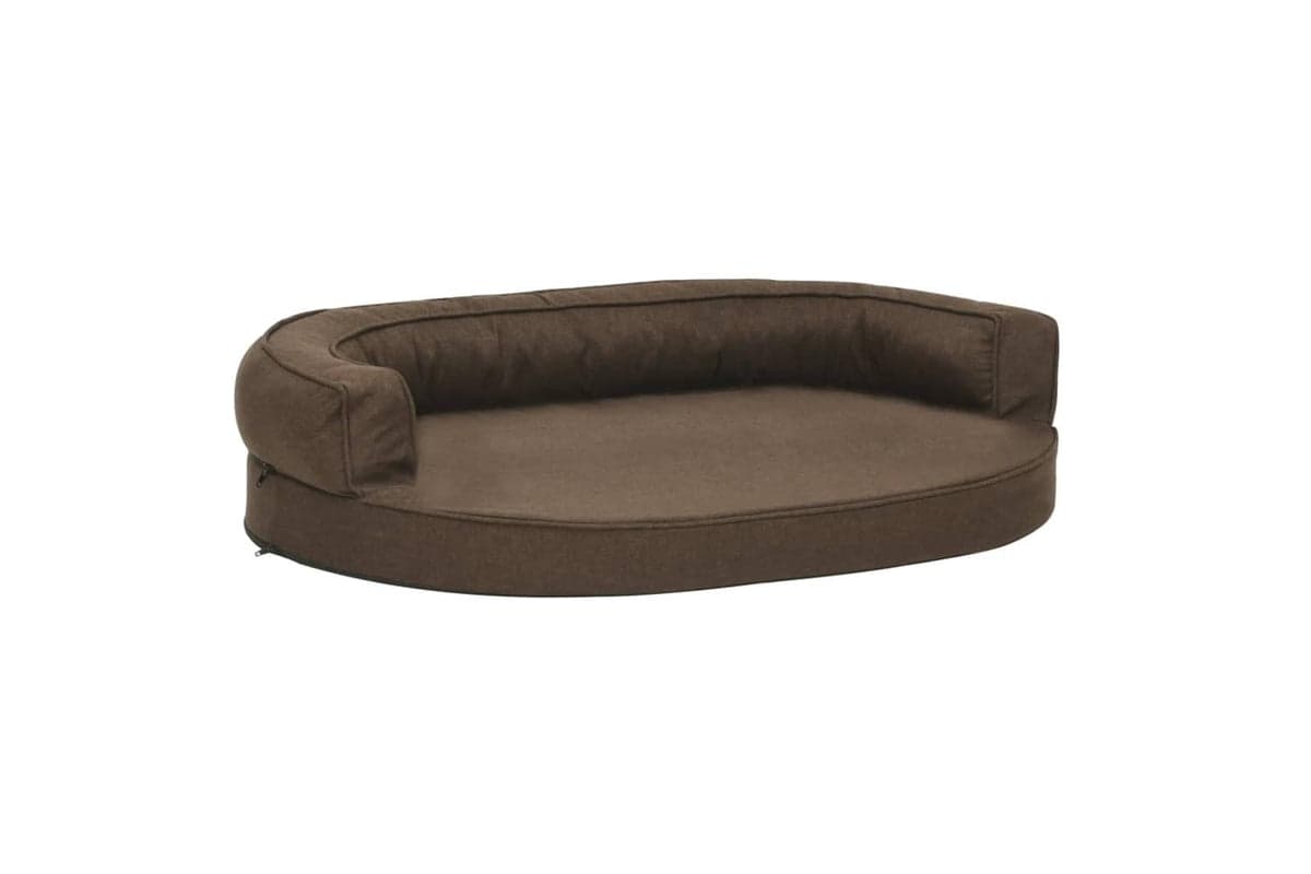 Vidaxl Ergonomic Dog Bed Mattress 75x53 Cm Linen Look Brown