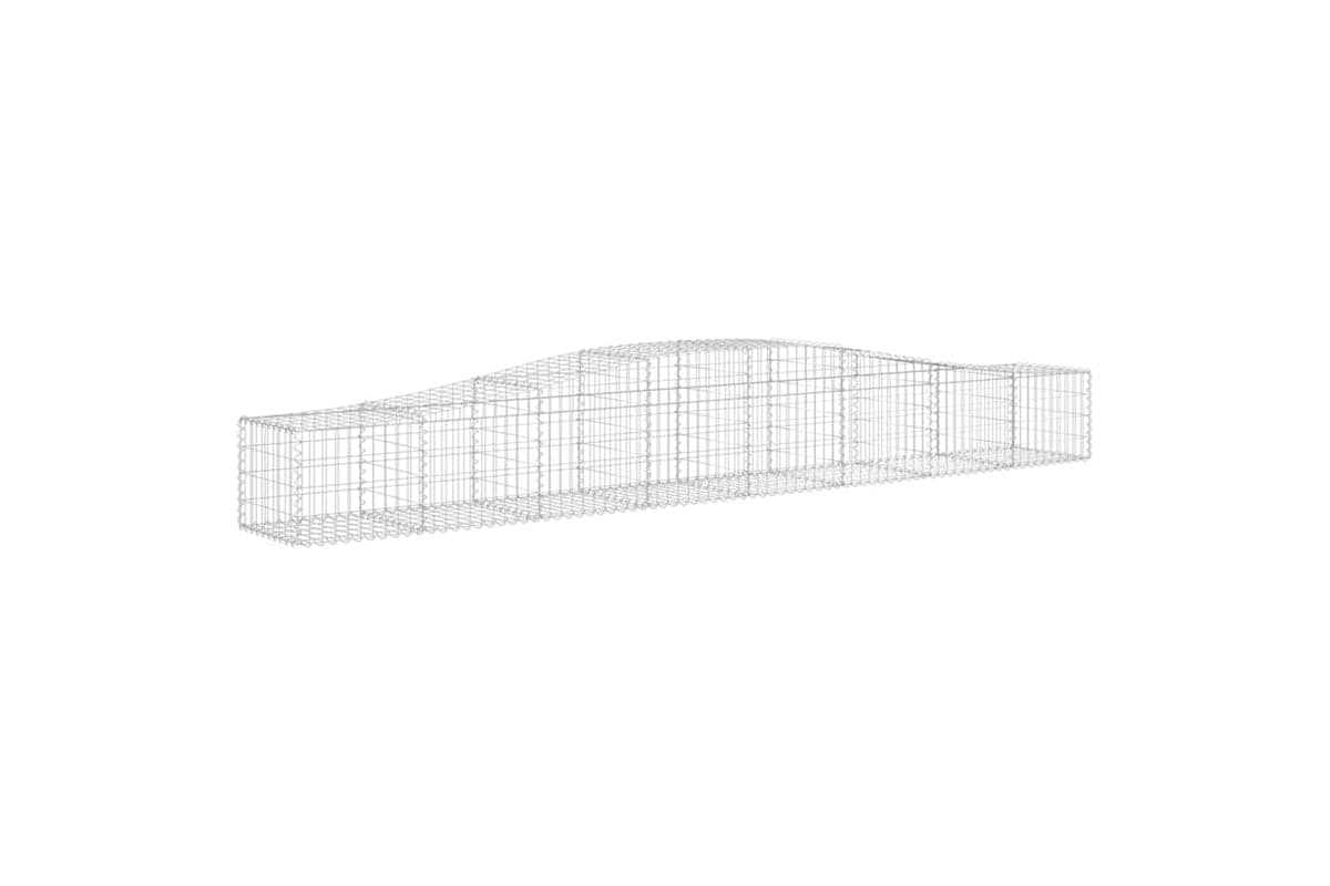 vidaXL 153412 Arched Gabion Basket 400x50x40/60cm Galvanised Iron