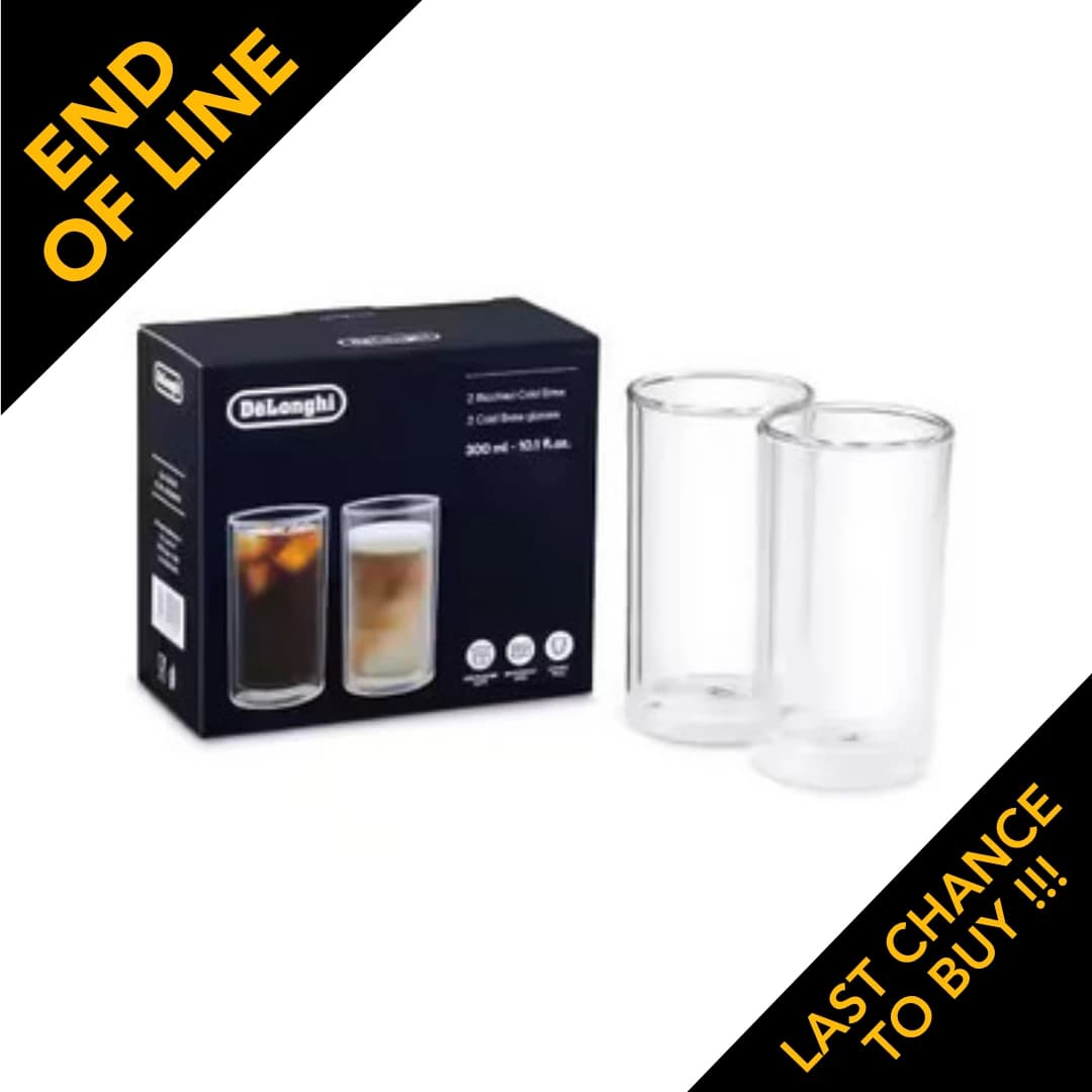 De'Longhi, DLSC325, Cold Brew Glasses - Pack of 2 x 300ml Glasses, Multi