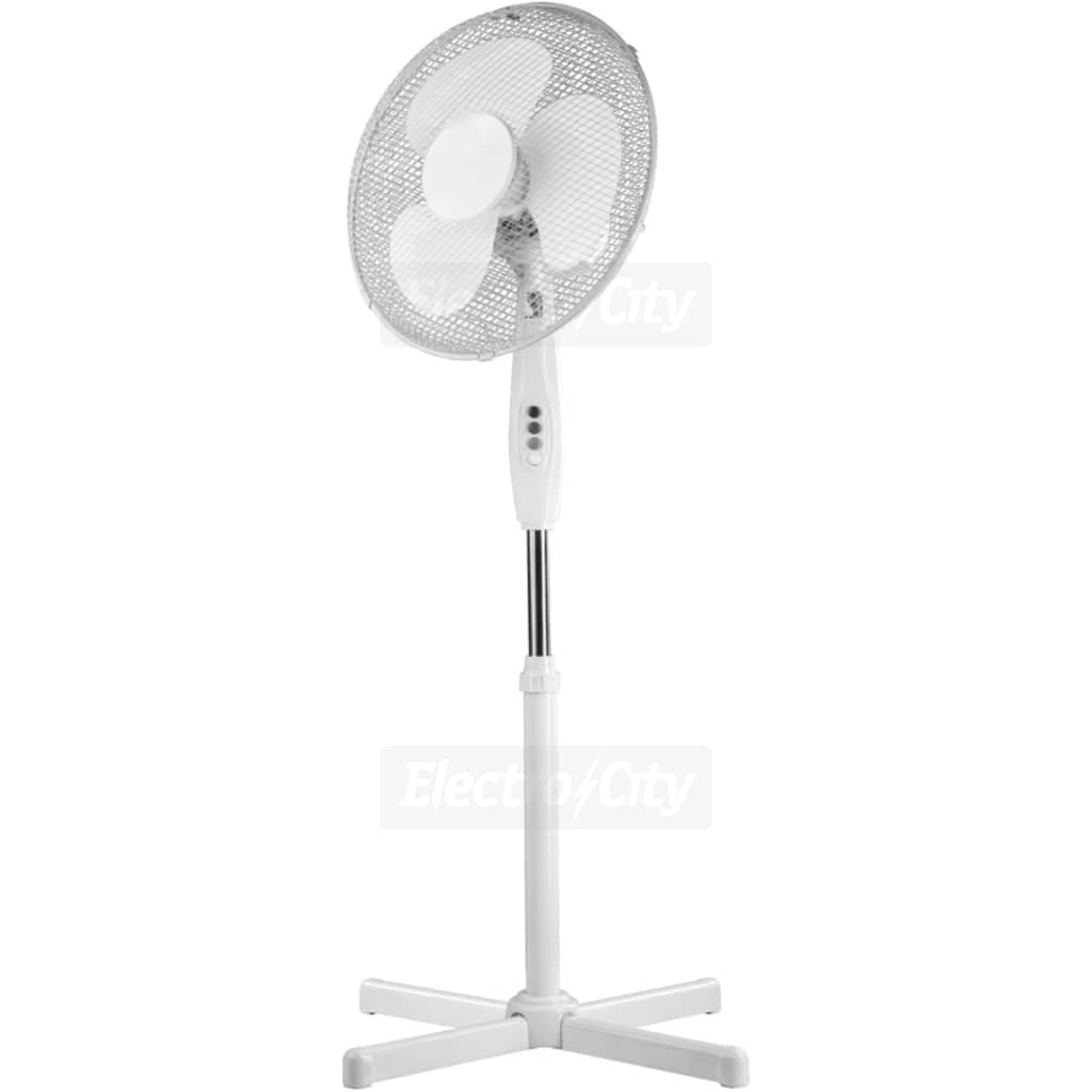 Daewoo 16 Inch Oscillating Pedestal Fan with 3-Speed Control | White