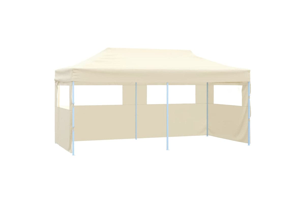 Vidaxl Professional Folding Party Tent With 4 Sidewalls 3x6 M Steel Cream