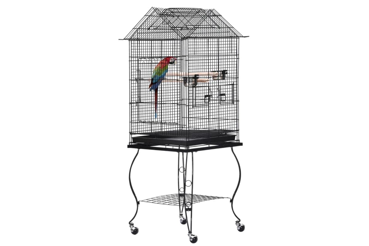 Pawhut D10-025 Metal Bird Cage | Black