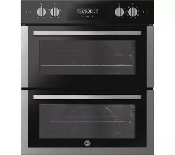 HOOVER HO7DC3UB308BI Electric Built-under Double Oven - Black & Stainless Steel