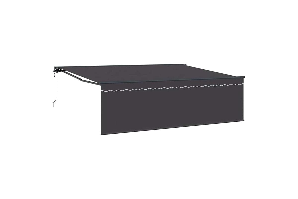 Vidaxl Retractable Awning Manual Anthracite 450 X 300 Cm Fabric